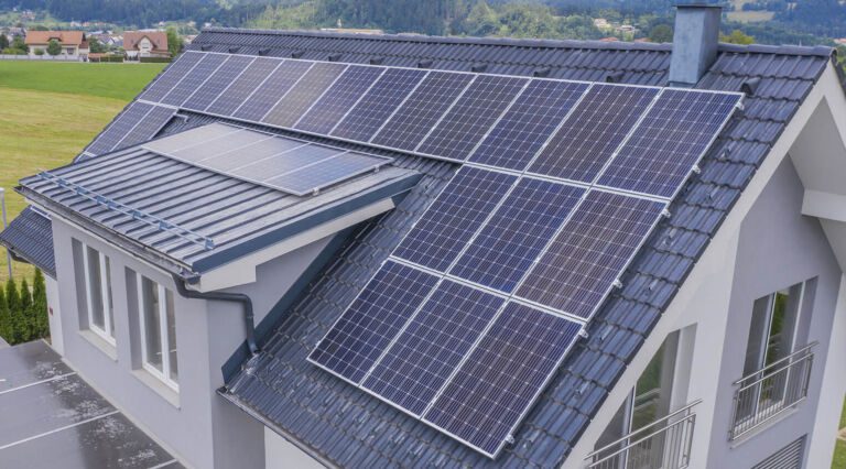 House with solar panels